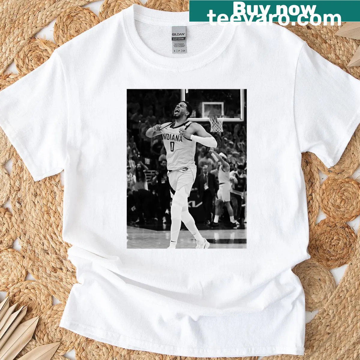 Black and white t-shirt featuring bold text of Dennis Schröder's name — on a men's t-shirt