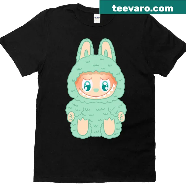 Playful T-shirt featuring Labubu with 'Have A Seat' text