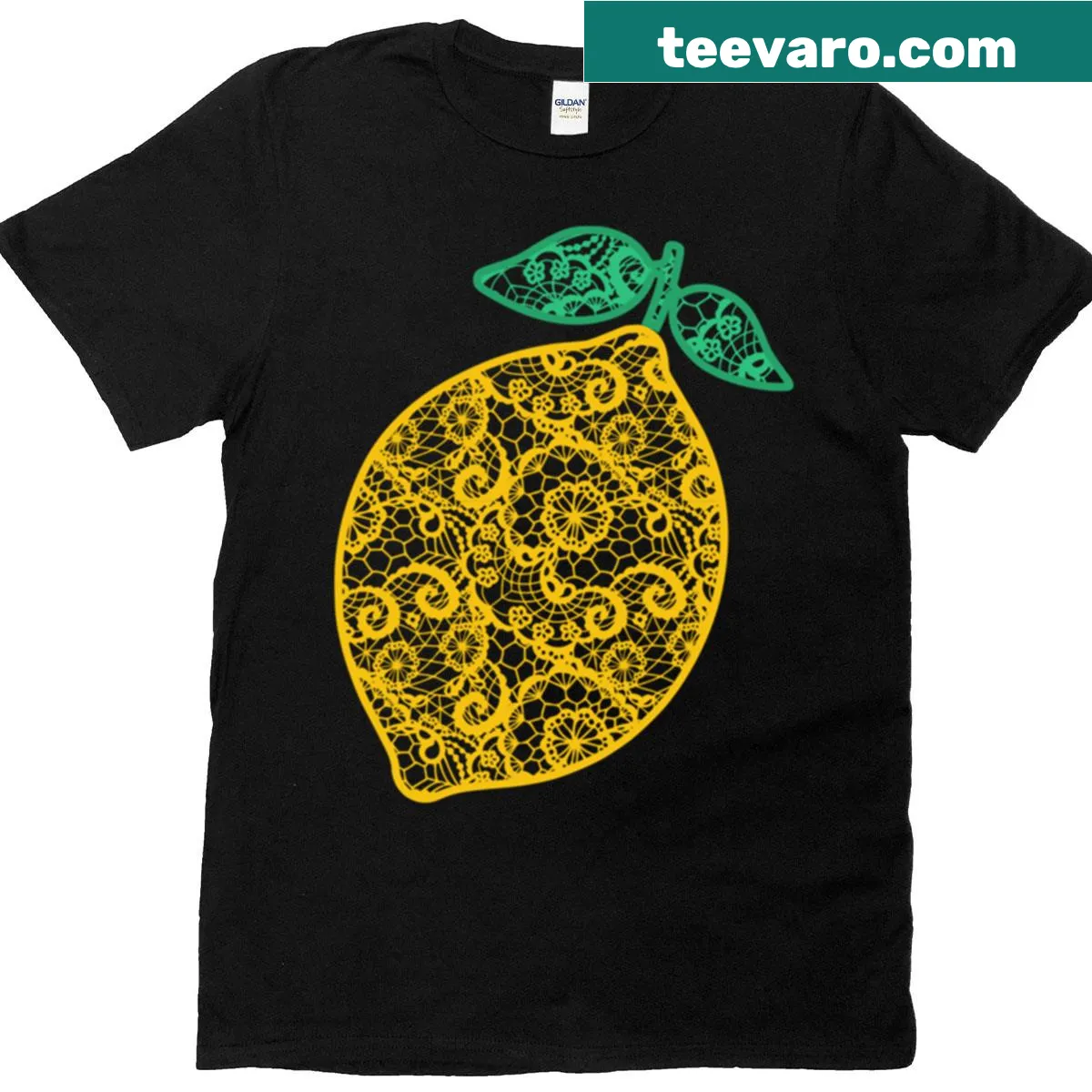 Illustration of lace and lemon on a T-shirt — on a men's t-shirt