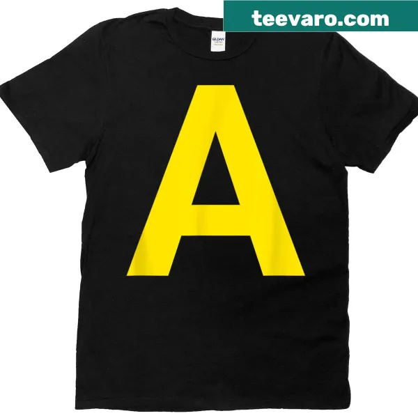 Cartoon chipmunks with letter A for a funny Halloween shirt.