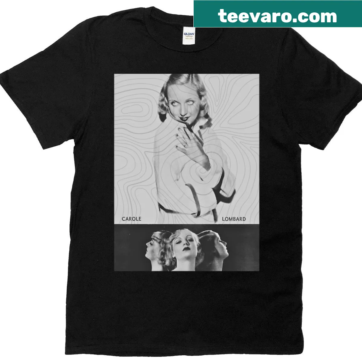 T-shirt celebrating Lombard with a simple design — on a men's t-shirt