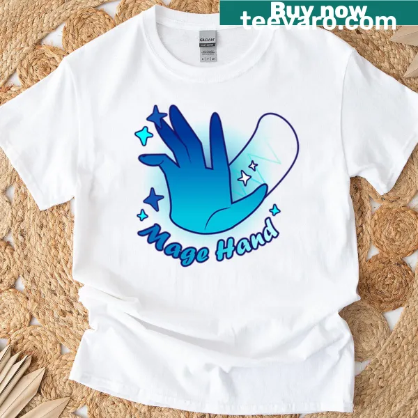 Illustrative T-shirt featuring the 'Mage Hand' spell from Dungeons and Dragons