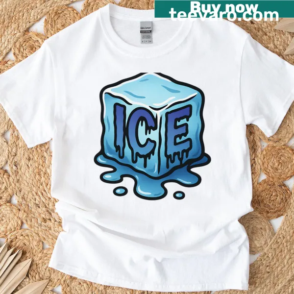 Bold 'Melt The System Abolish Ice' text T-shirt design