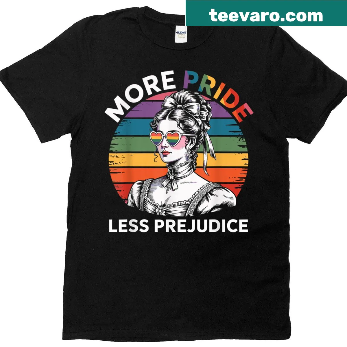 Typographic LGBTQ pride message on a t-shirt. — on a men's t-shirt