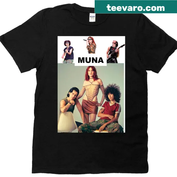 Hand-lettered artistic design t-shirt inspired by Muna poster