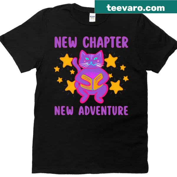 Inspirational T-shirt with 'New Chapter New Adventure' text