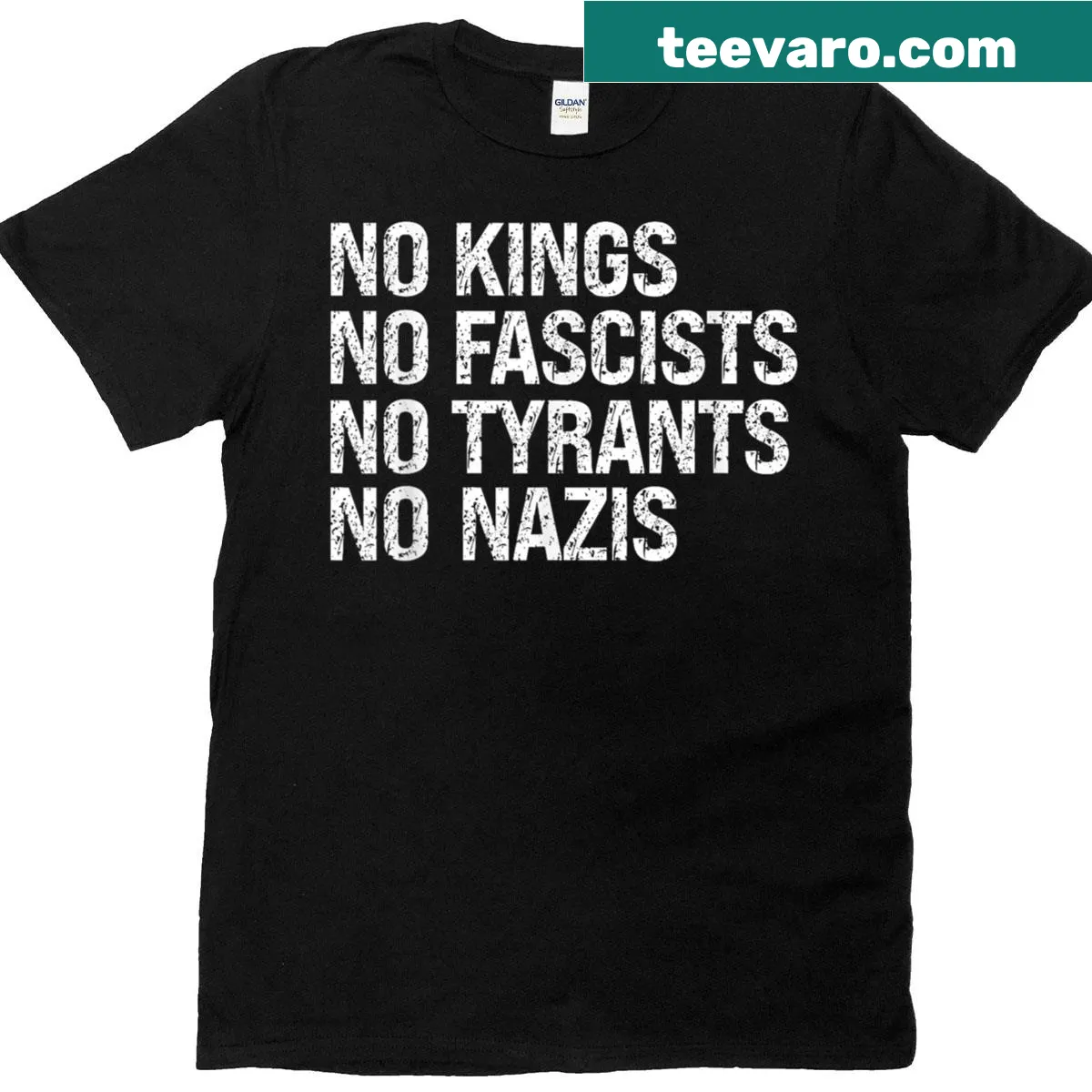 Protest T-shirt with strong anti-tyranny message — on a men's t-shirt