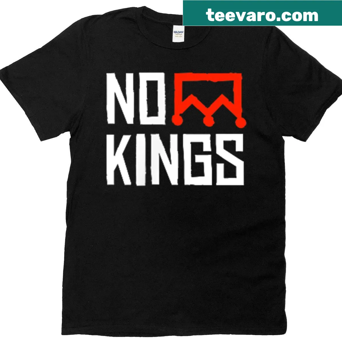 Two-sided 'No Kings' graphic t-shirt — on a men's t-shirt