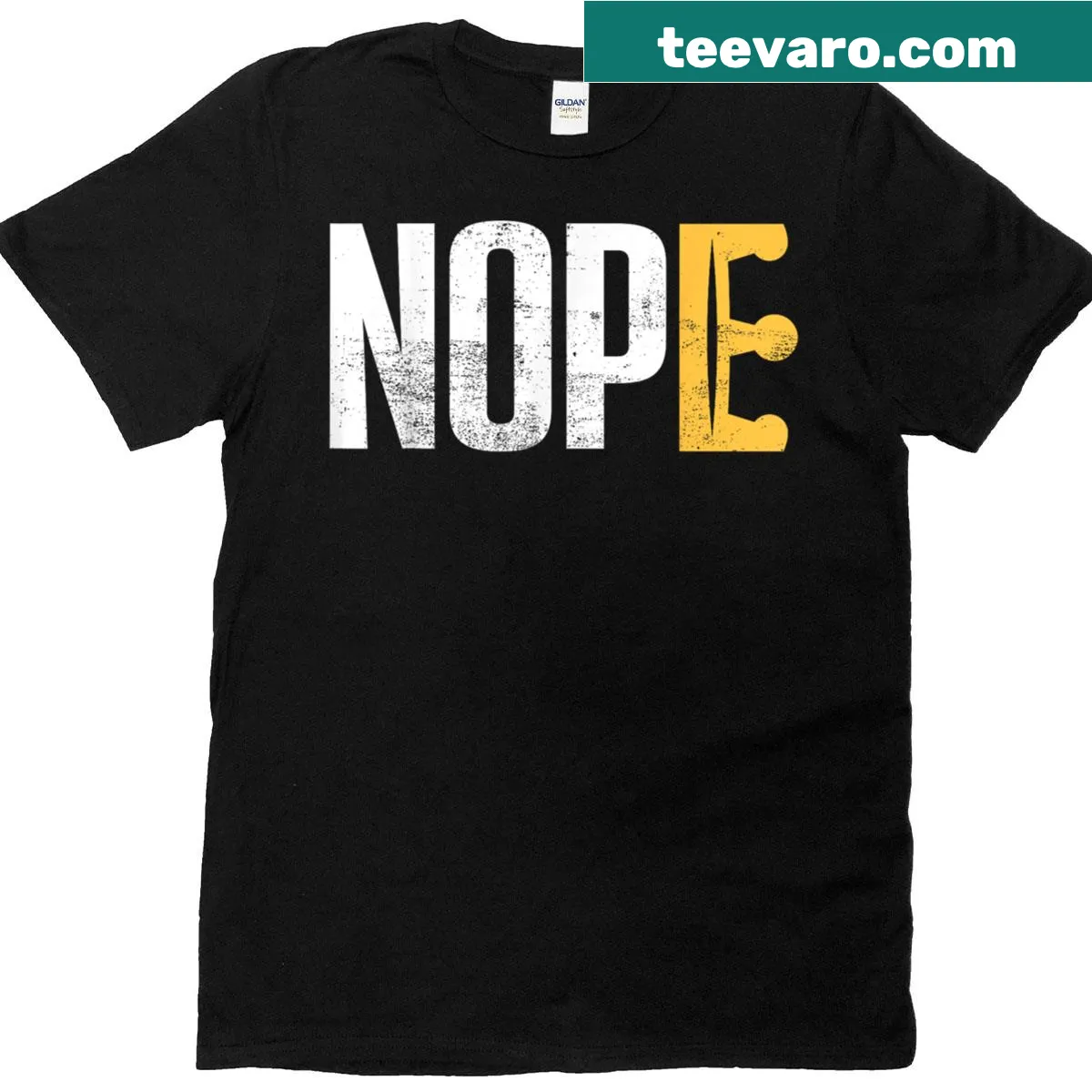 'Nope No Kings' graphic t-shirt — on a men's t-shirt