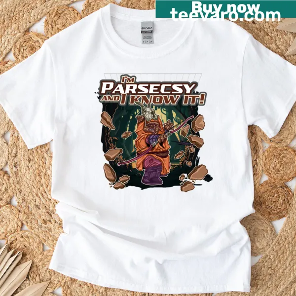 Cartoon-style T-shirt with playful paws off message