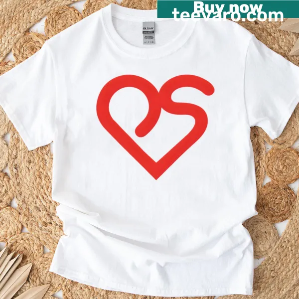 T-shirt featuring Pascal Siakam's PS heart logo