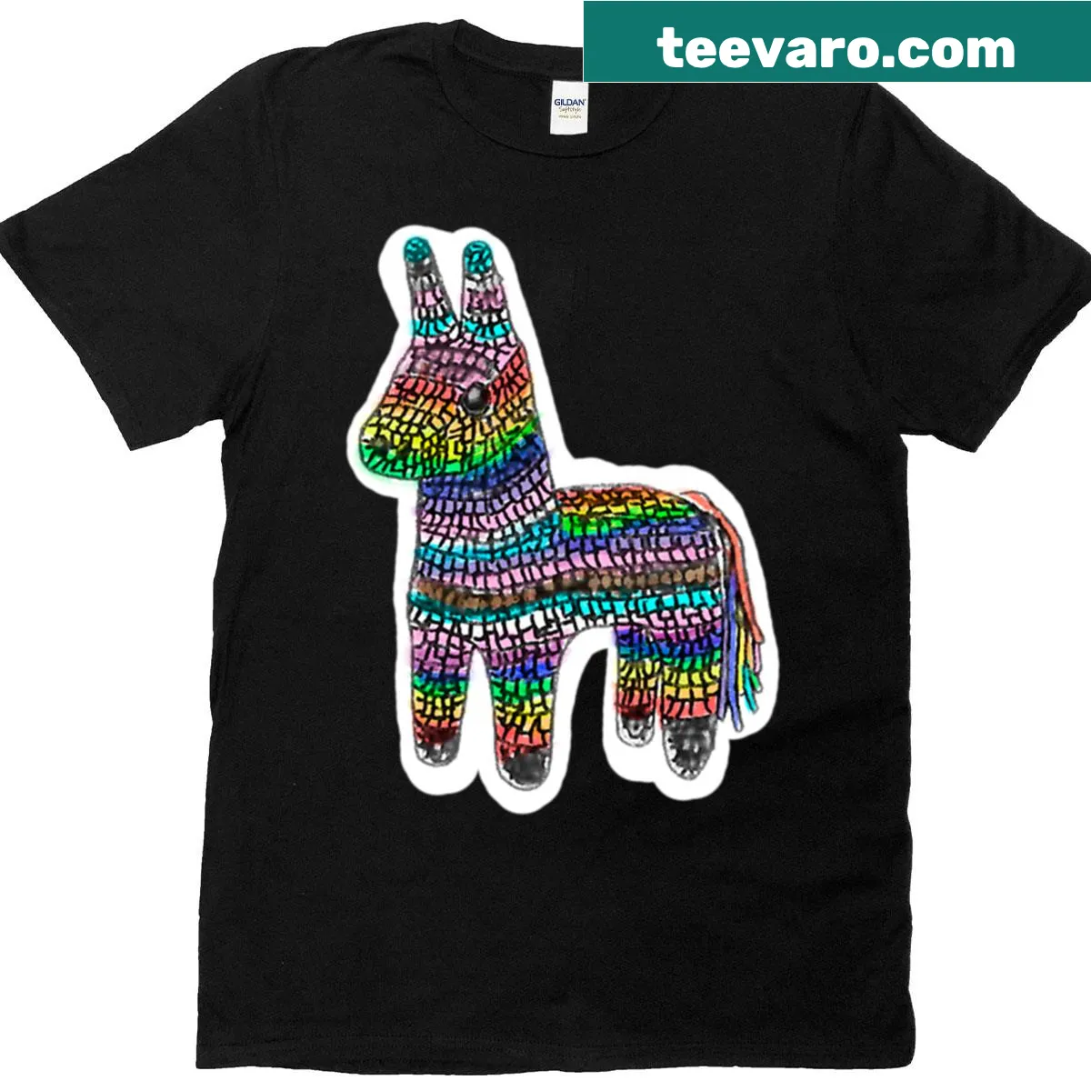 Cartoon piñata illustration on a T-shirt — on a men's t-shirt