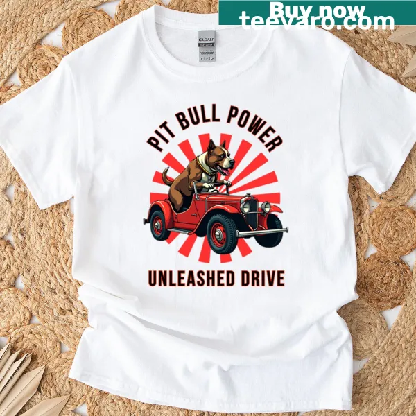 Illustrated shirt celebrating the strength of pit bulls