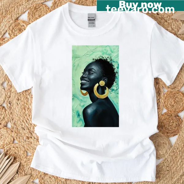 Illustration celebrating Afro beauty on a T-shirt