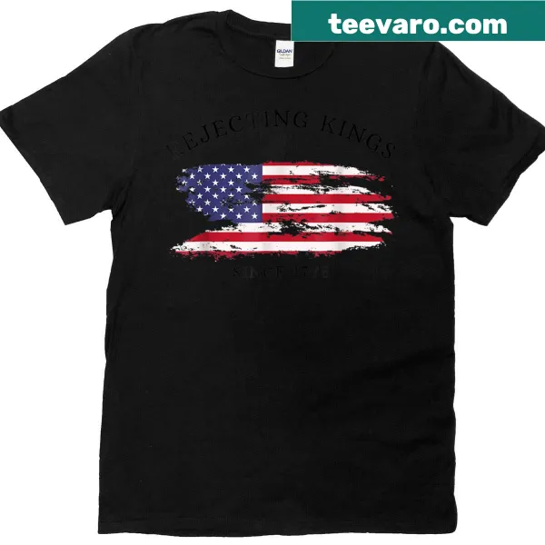 Vintage distressed Rejecting Kings Since 1776 graphic T-shirt
