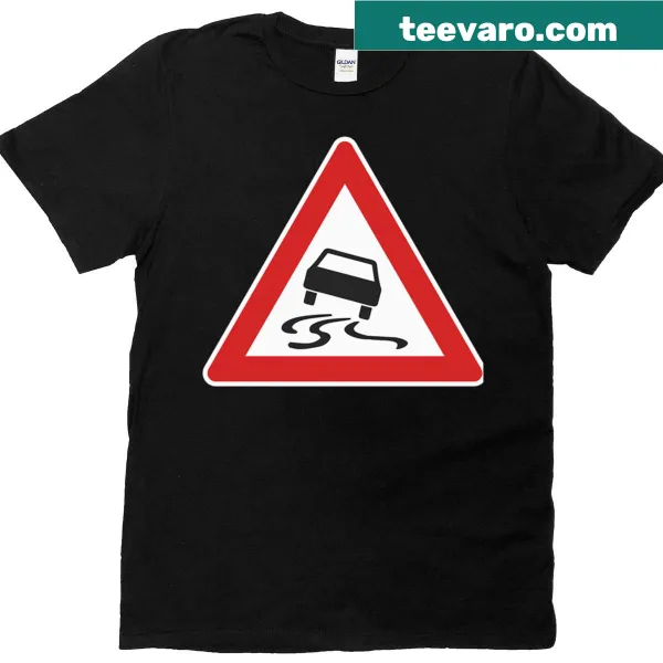 Minimalist t-shirt featuring a collection of road sign silhouettes