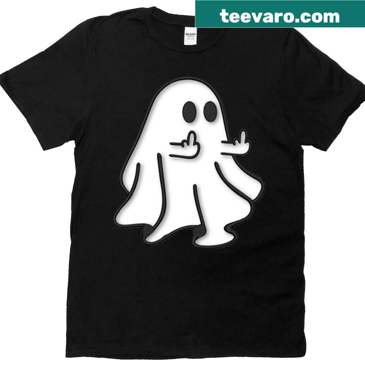 Funny Halloween t-shirt with a sassy ghost graphic — on a men's t-shirt