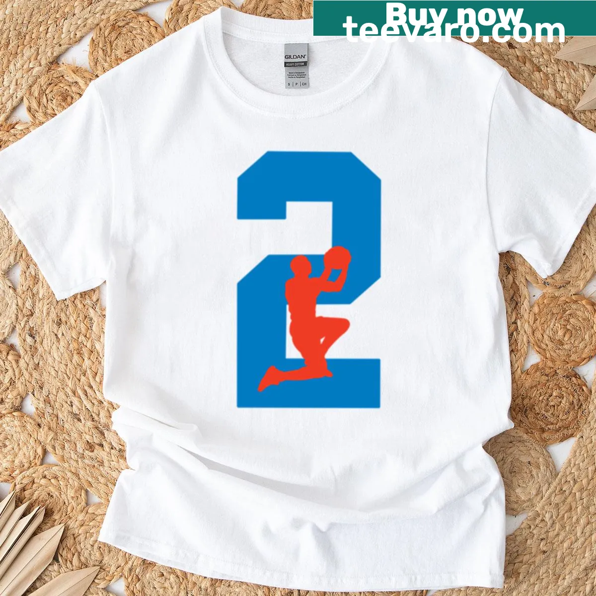 T-shirt featuring the SGA 2 Thunder basketball icon — on a men's t-shirt