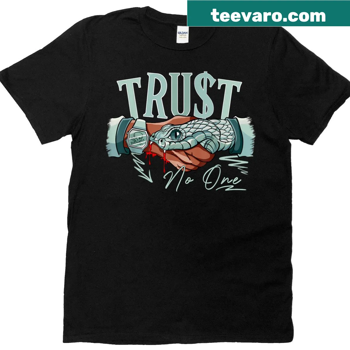 Bold Snake Trust None t-shirt for sneaker enthusiasts — on a men's t-shirt