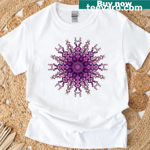 Abstract T-shirt featuring a squiggle star design.