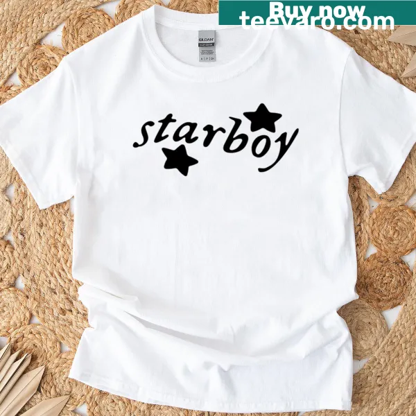 Stylish star-themed graphic on a casual t-shirt