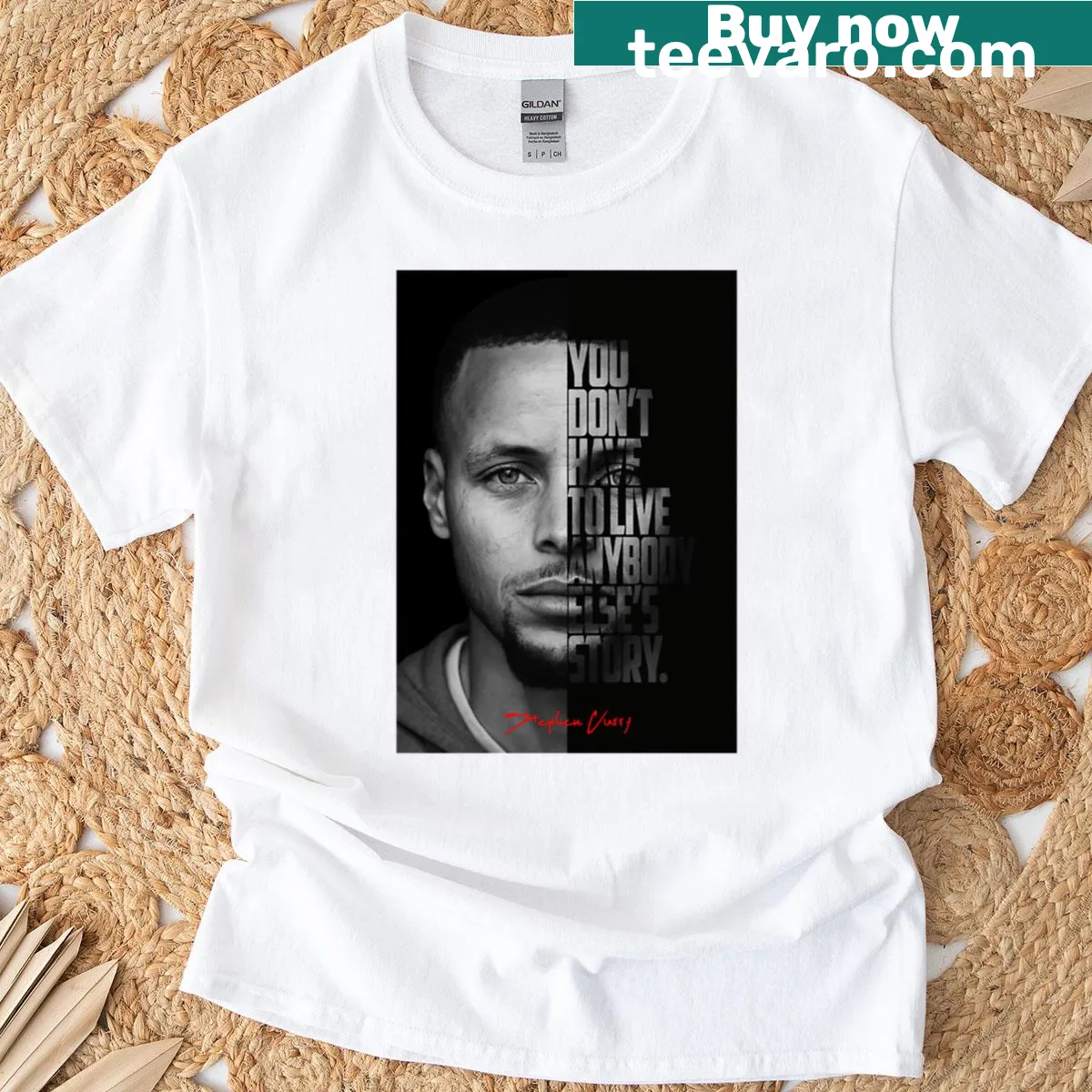 Stephen Curry inspirational quote design on t-shirt — on a men's t-shirt