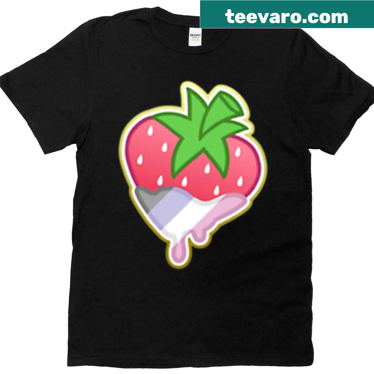 Cupiosexual logo graphic T-shirt celebrating pride — on a men's t-shirt