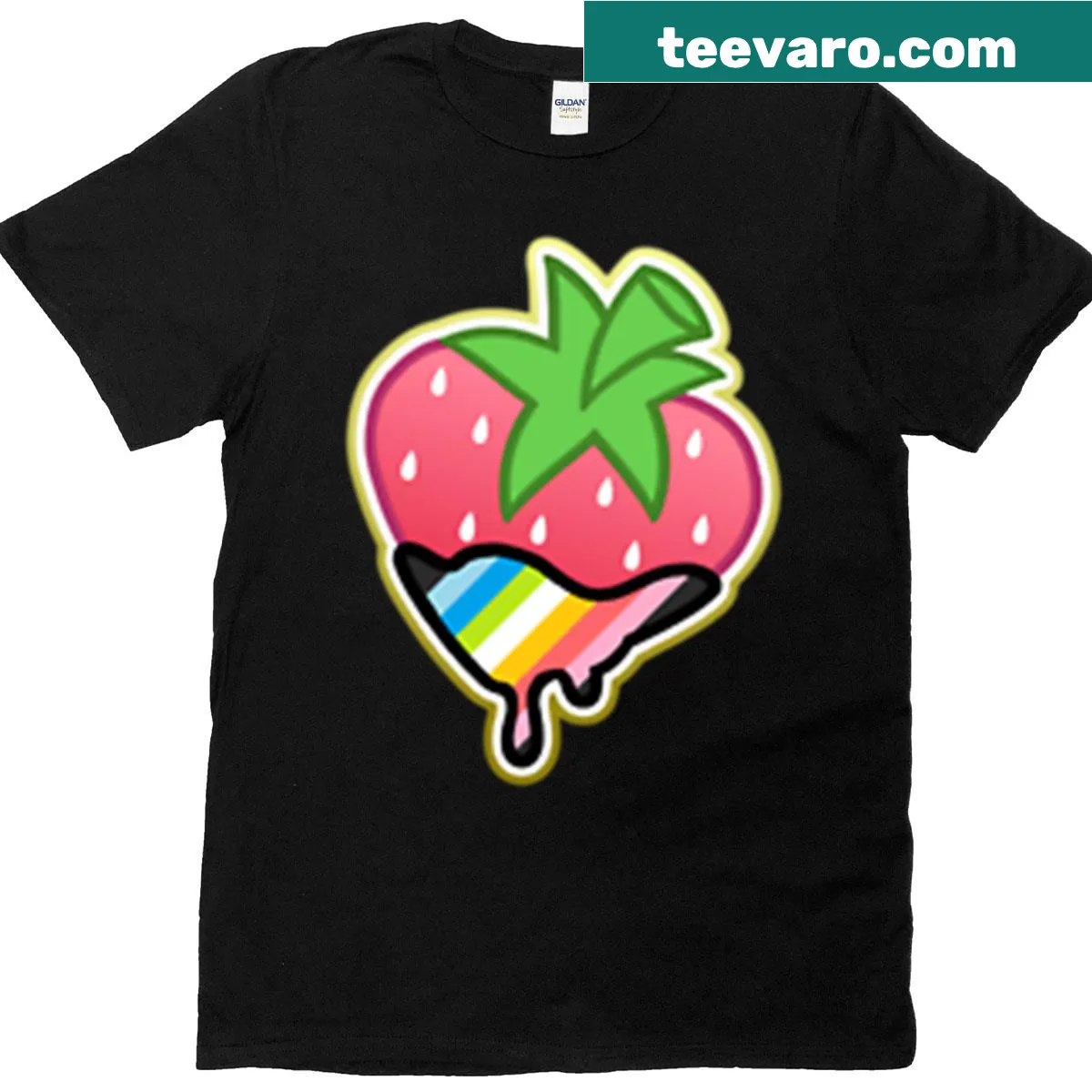 Illustration of sweet treats with a pride logo on a T-shirt — on a men's t-shirt