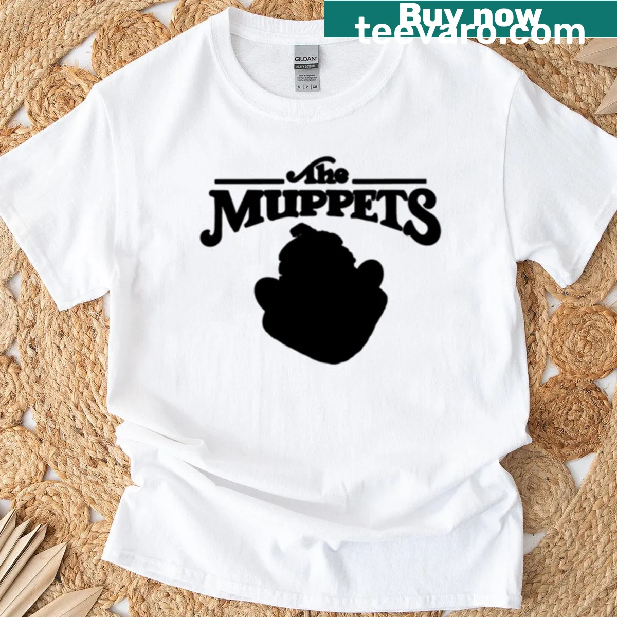 T-shirt featuring the iconic Muppets logo — on a men's t-shirt