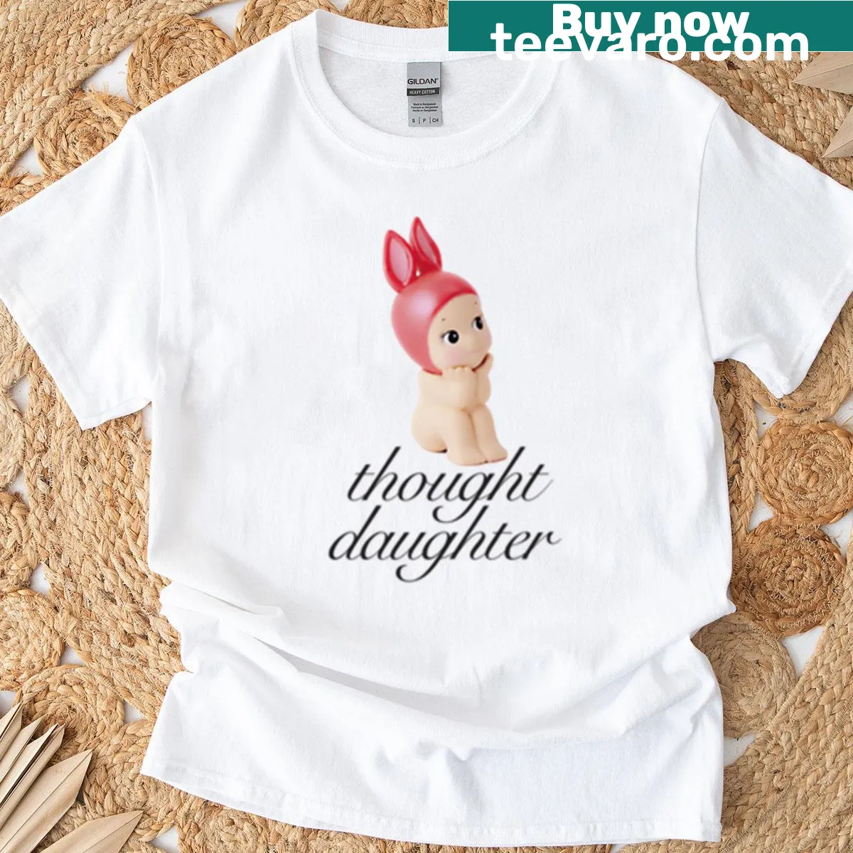 T-shirt featuring a Sonny Angel illustration — on a men's t-shirt