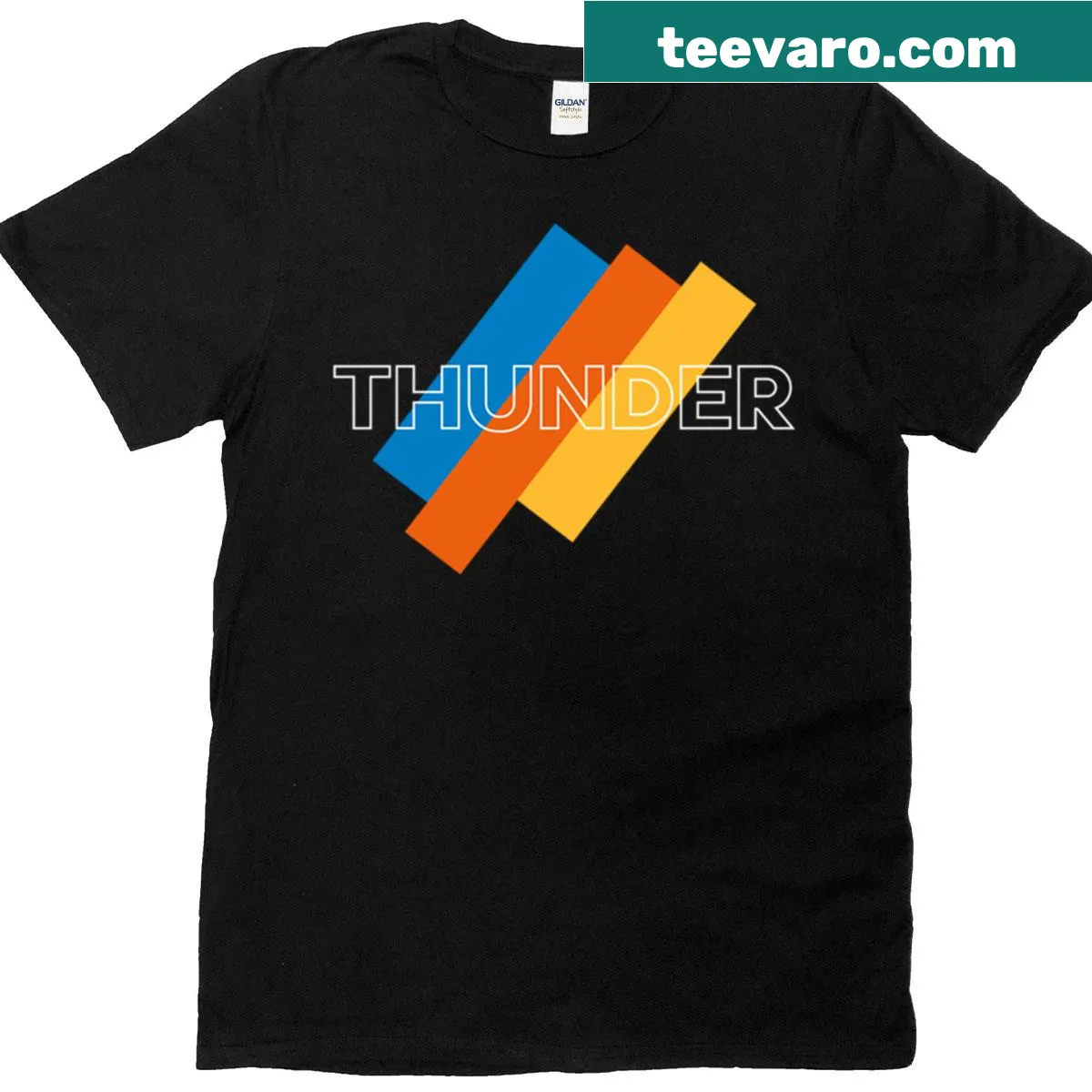 T-shirt featuring a design inspired by thunder and nature — on a men's t-shirt