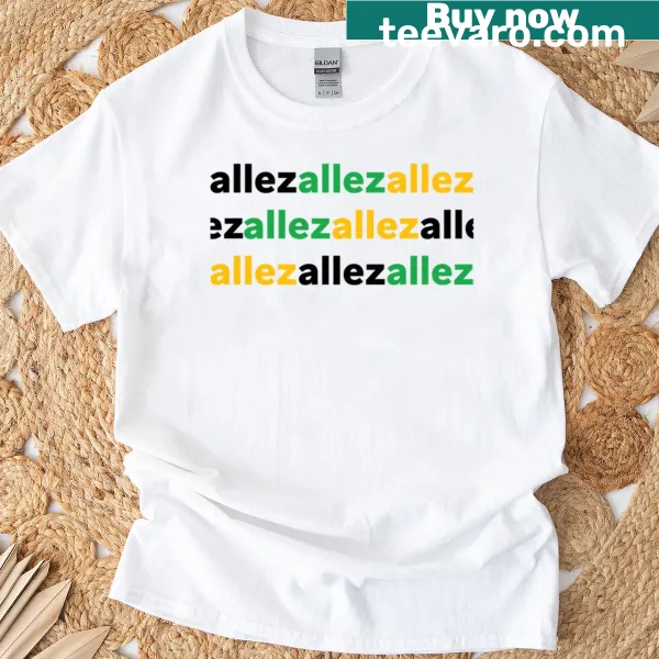 Modern graphic t-shirt featuring 'Allez' for cycling fans