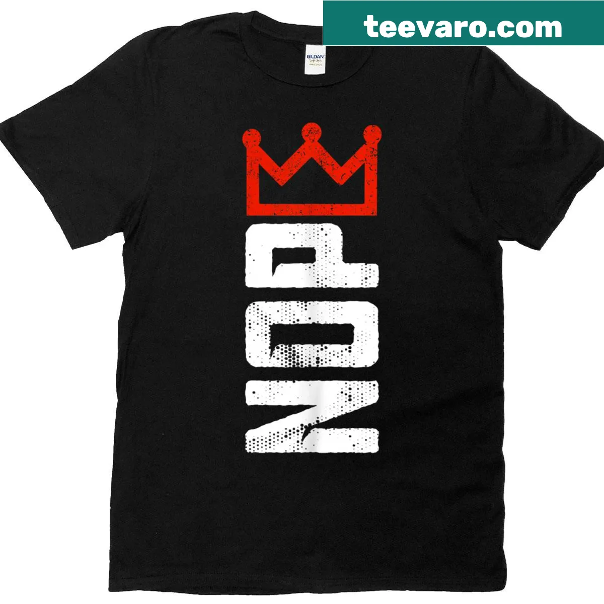 Vintage T-shirt with distressed 'No Kings' protest sign design — on a men's t-shirt