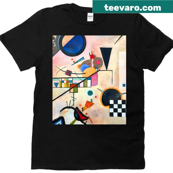 T-shirt featuring Wassily Kandinsky's 'Opposing Accords' abstract design.