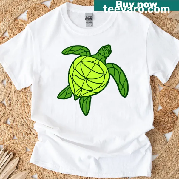 Decorative turtle shell design on a stylish t-shirt