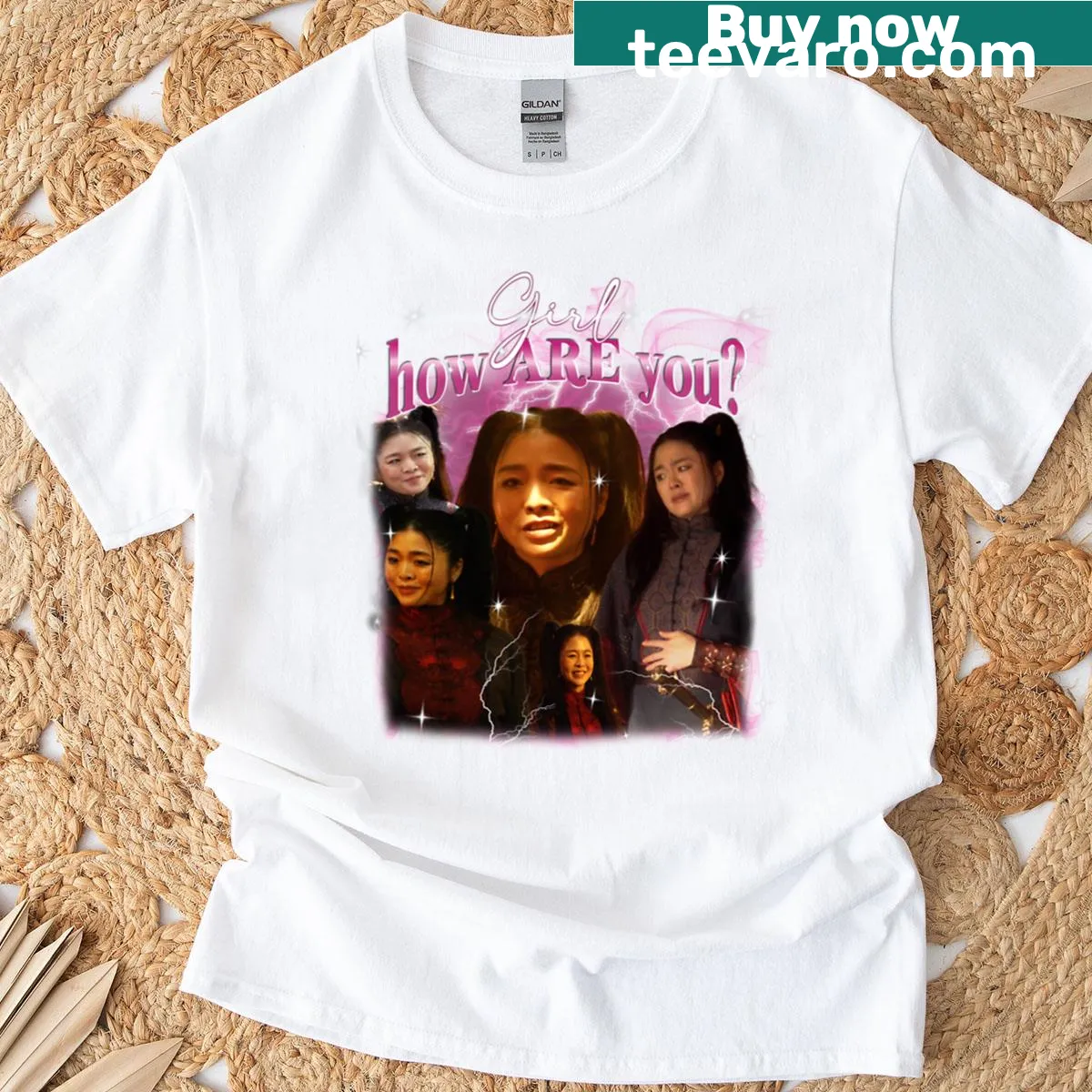 Bootleg style T-shirt featuring Zheng Yi Sao character design — on a men's t-shirt