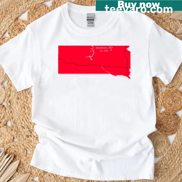 Oversized t-shirt featuring Aberdeen, SD in a minimalist design