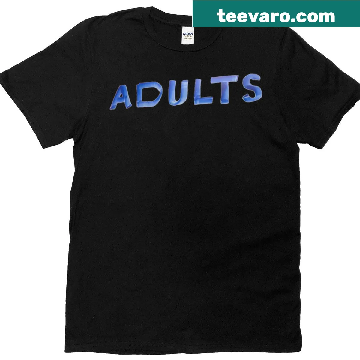 Adults FX logo t-shirt with playful blue marker board design — on a men's t-shirt