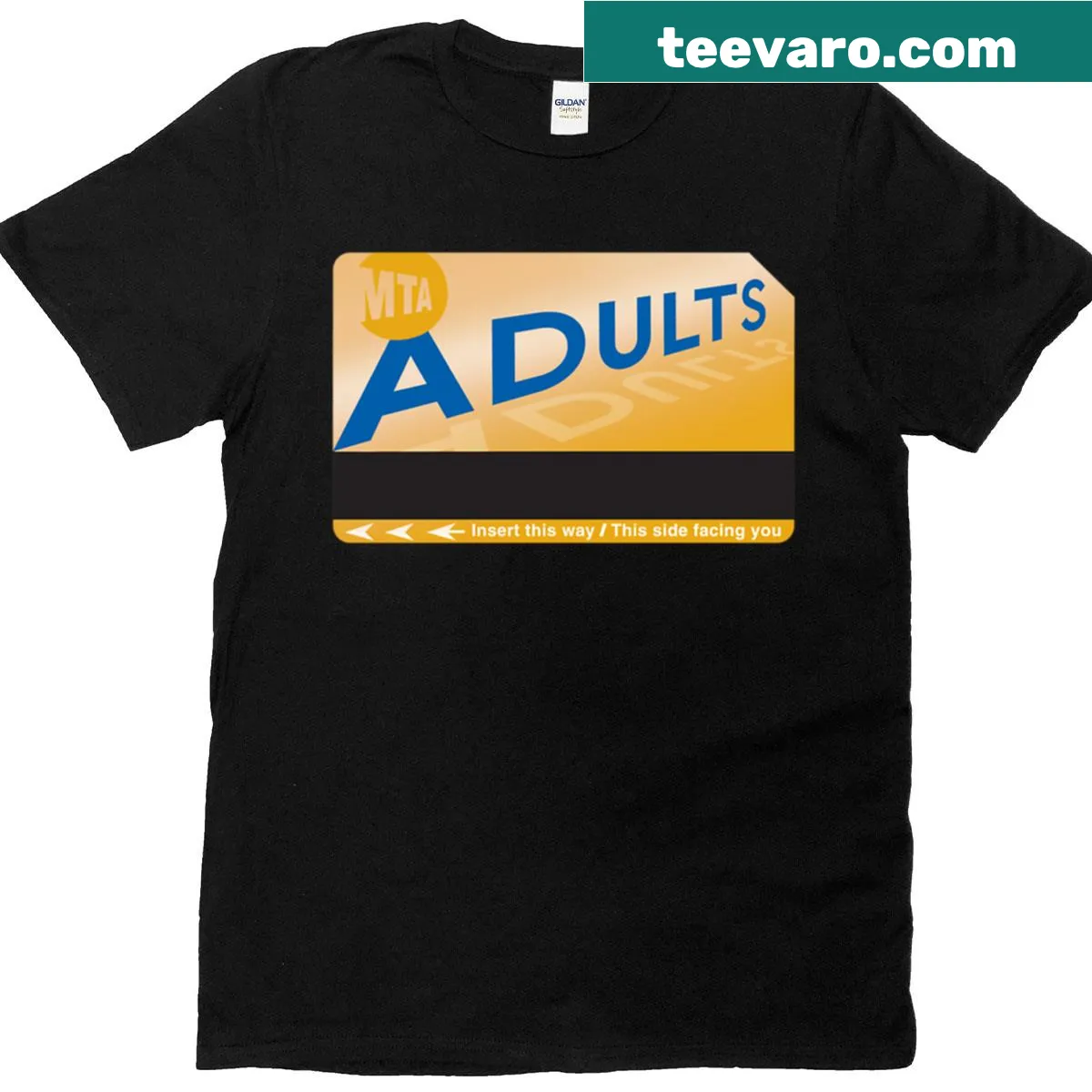 T-shirt with metro card inspired design for urban lifestyle — on a men's t-shirt