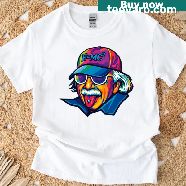 Albert Einstein E=mc² T-shirt featuring iconic equation