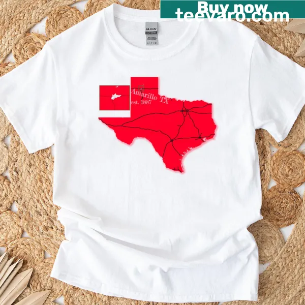 Amarillo Tx t-shirt with bold city name