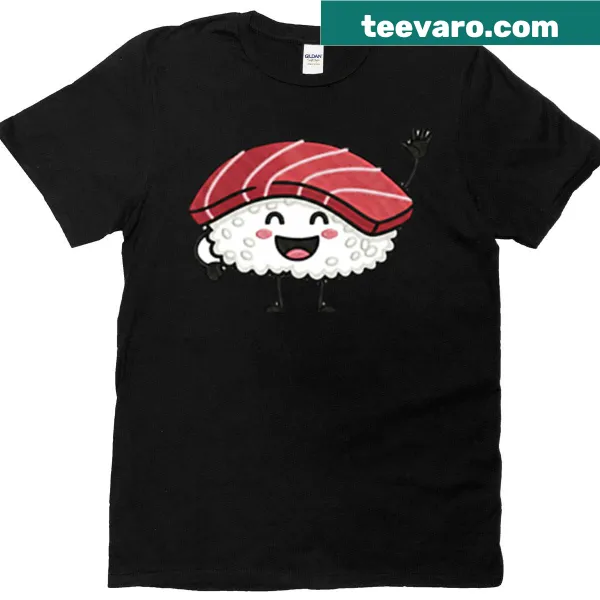 Oversized T-shirt featuring cute Puni Sushi Friends illustration