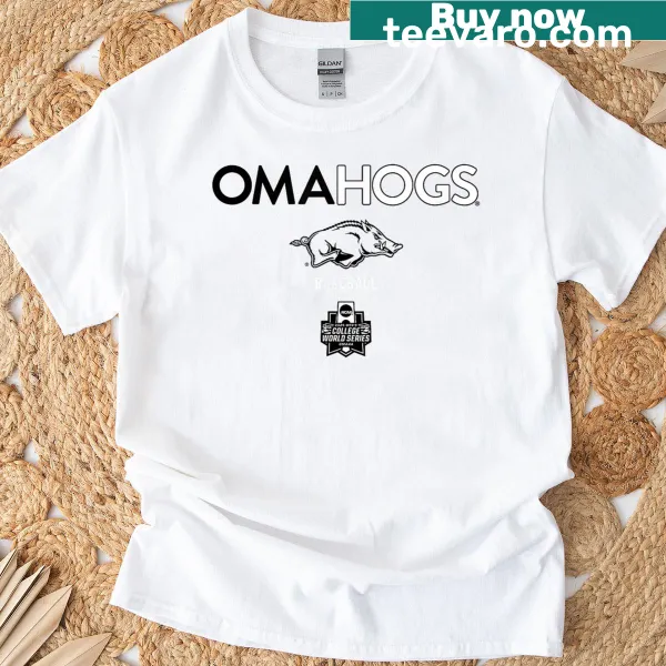 Arkansas Razorbacks Omahogs baseball T-shirt with team logo