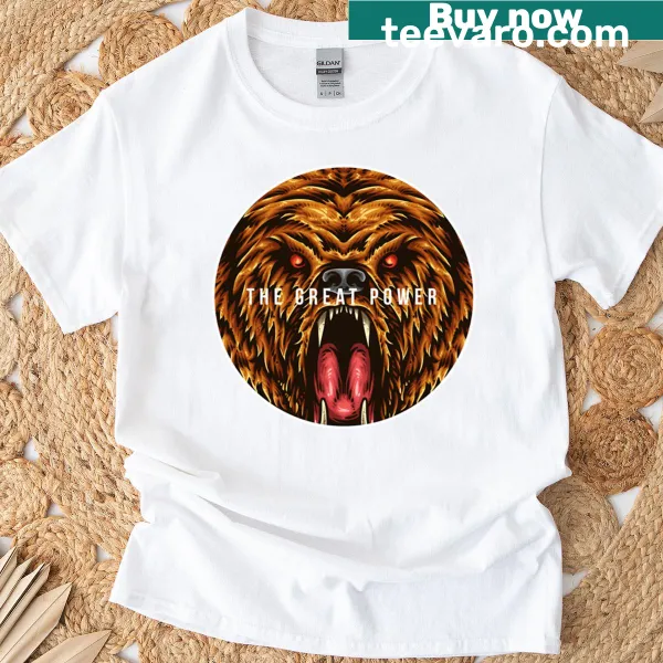 Illustration of a majestic bear on a t-shirt