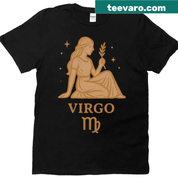 Typographic design representing the Virgo zodiac sign