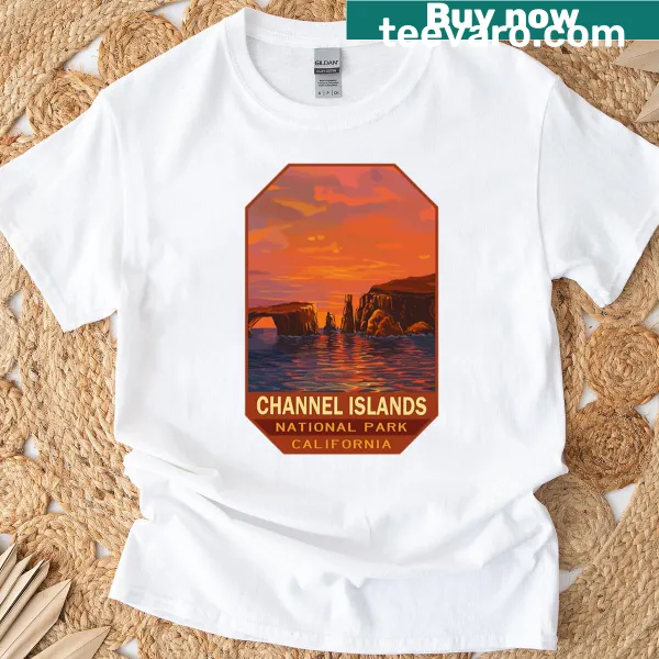 Illustrative Channel Islands National Park t-shirt showcasing scenic landscapes
