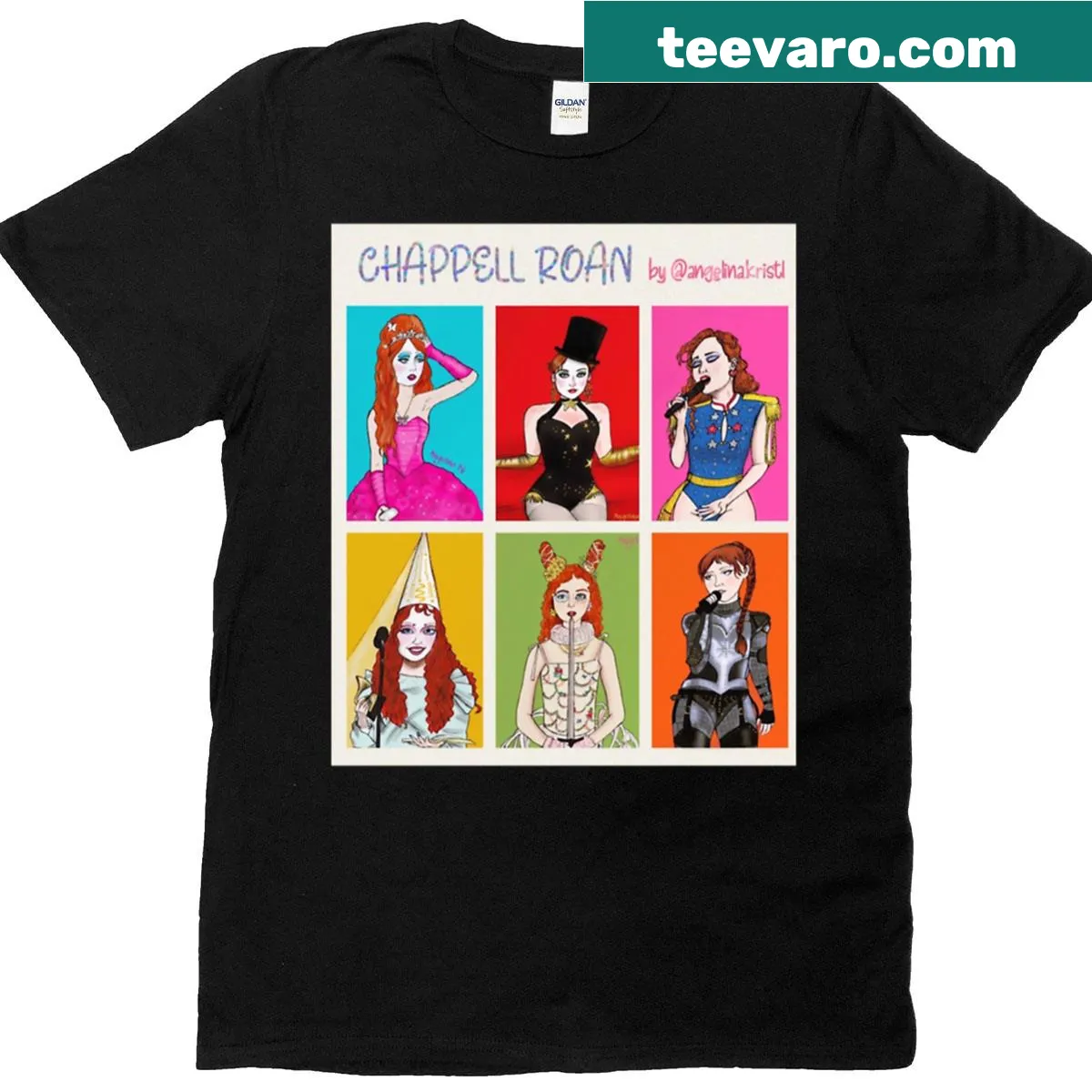 Art collage design inspired by Chappell Roan — on a men's t-shirt