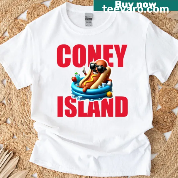 Coney Island T-shirt featuring a cheerful graphic design