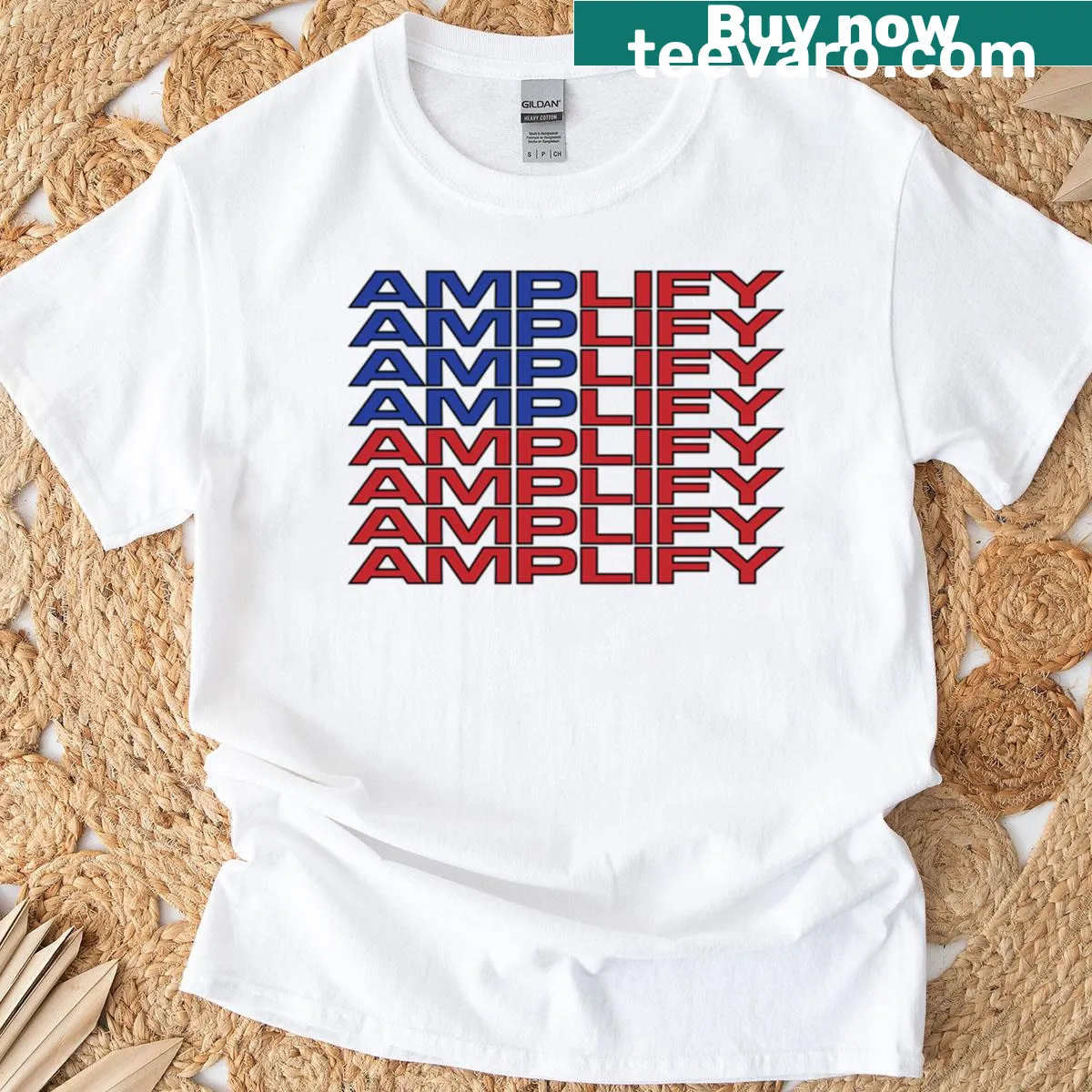 Oversized T-shirt with illustrated Samoa flag design — on a men's t-shirt