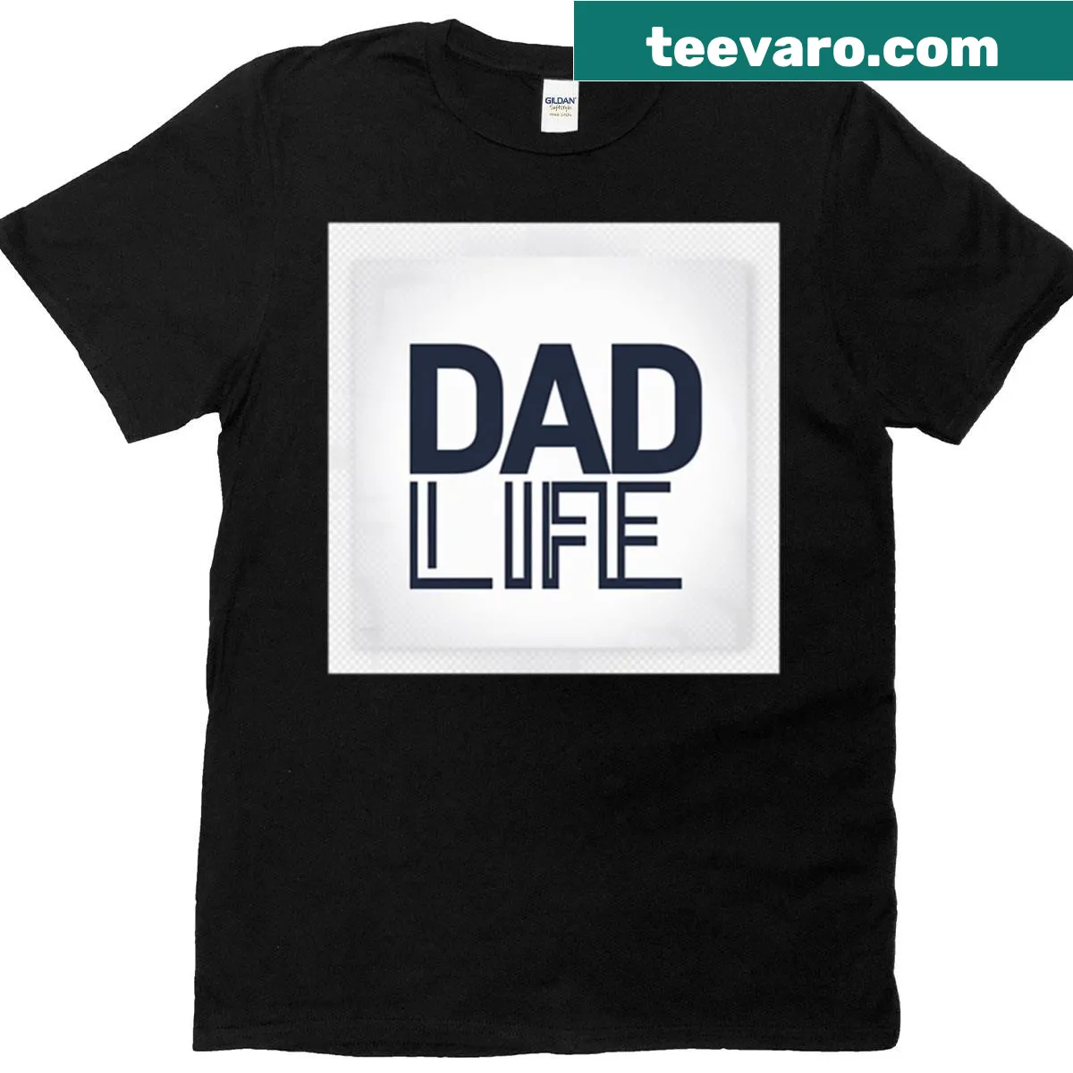 Minimalist Dad Life graphic t-shirt in oversized fit for fathers. — on a men's t-shirt